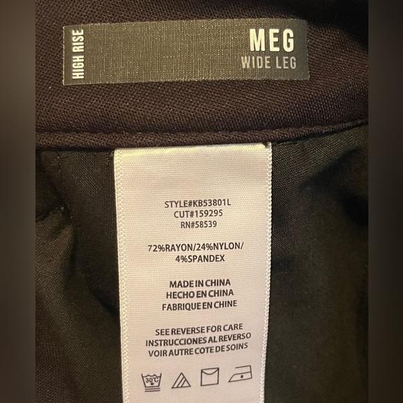 Kut from the Kloth Meg High Rise Wide Leg Black Trouser - Picture 12 of 12